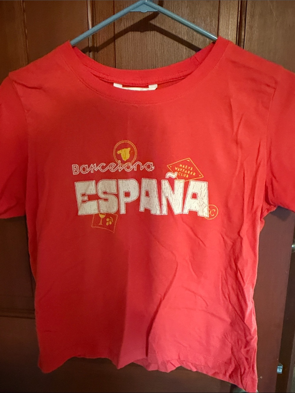 Maeve Red España Graphic Short Sleeve Tee - from Anthropologie